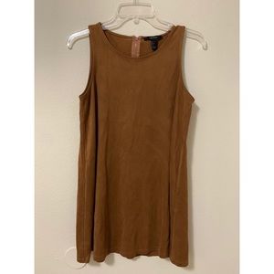 Yellow Faux Suede Sleeveless Dress (USED)